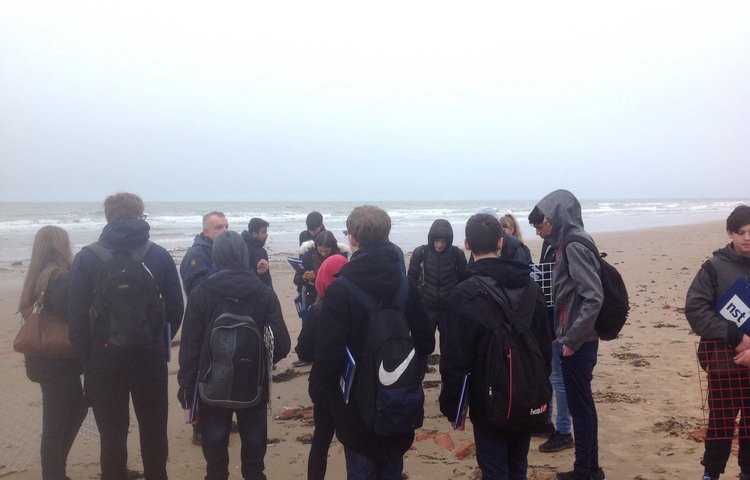 Image of Geography field trip pupils brave the weather