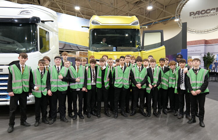 Image of Key Stage 4 pupils visit Leyland Trucks for careers day