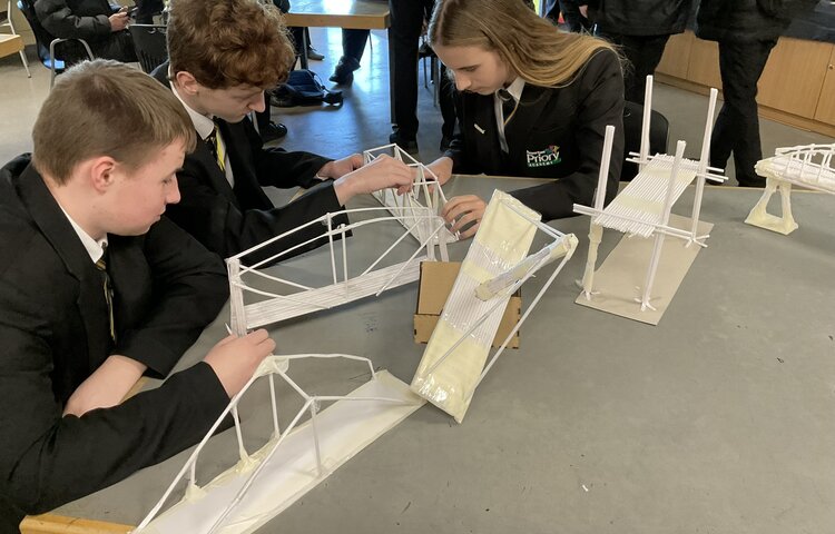 Image of Year 10 are building bridges in Engineering