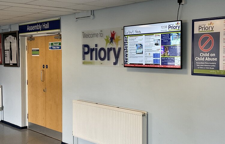 Image of New at Priory - digital display screens