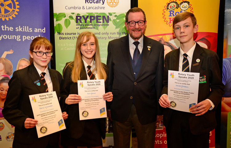 Image of Rotary club speaks to Year 9 pupils at competition