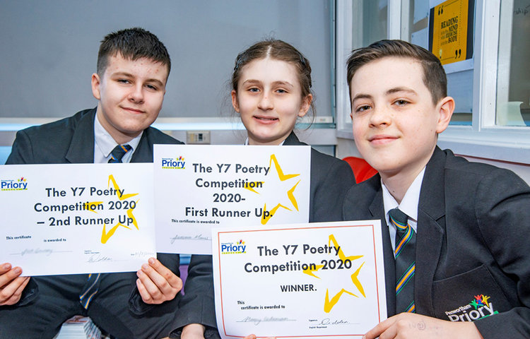 Image of Year 7 poetry competition winners